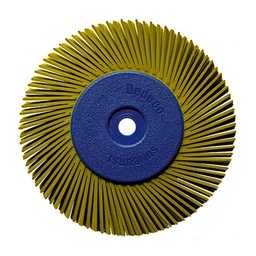 [AUS4853] CEPILLO RADIAL TERMOPLASTICO DE 150 MM DE DIAMETRO COLOR AMARILLO CON ADAPTADOR Y REDUCTORES 22.2 - 19.1 - 15.9 -12.7. 150 x 12.7 x 25.4