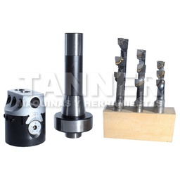 [PTSGE65NBH203S] JUEGO CABEZA BOREADO 3PULG ZANCO R8 BARRAS 3/4 9PZ