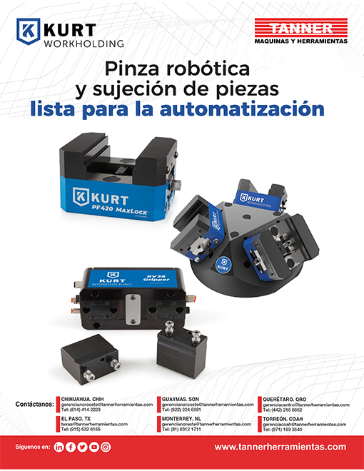 Pinza robótica y sujeción de piezas 